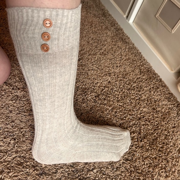 Target Accessories - Calf length boot socks with button detail